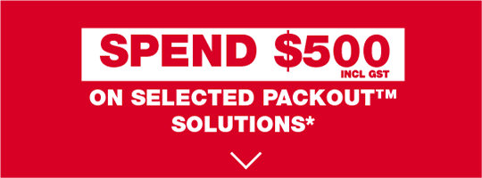 Spend $500 on selected PACKOUT Solutions