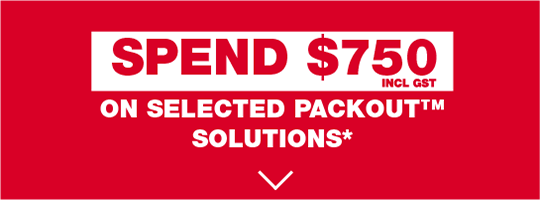 Spend $750 on selected PACKOUT Solutions